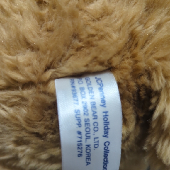 Vintage Plush Teddy Bear in Tartan Plaid Dress Stuffed Animals 26" Jcpenney's - Picture 5 of 5